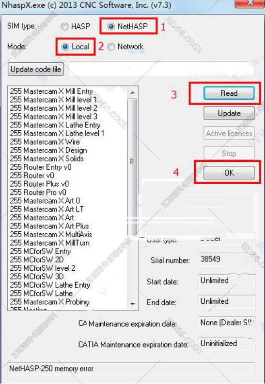 mastercam软件报错